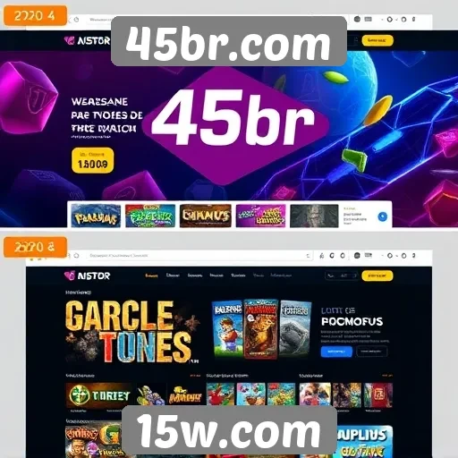 Evolução do design do 45br.com ao longo do tempo